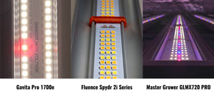 What are the Best Commercial LED grow lights? Comparison between Gavita Pro 1700e LED VS Fluence Spydr 2i Series VS Master Grower GLMX720 PRO LED